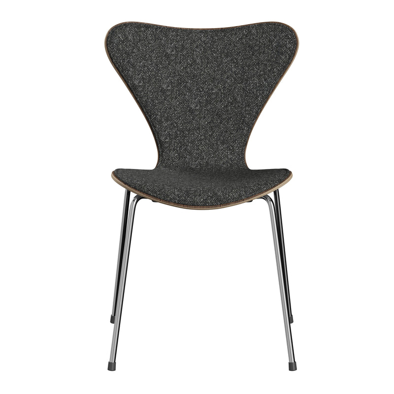 Fritz Hansen - Serie 7 Stuhl (Frontpolster) | Vanir granite brown (373) / ohne Armlehne, Leder Essential (moss green) / ohne Armlehne