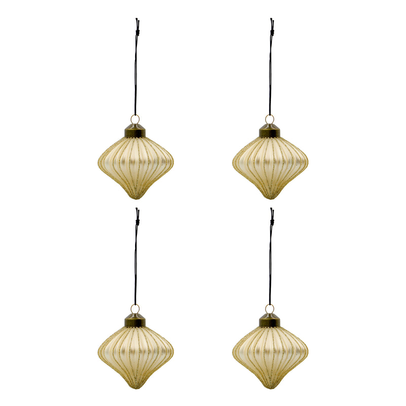 House Doctor - Spin Weihnachtsschmuck (4er Set) | champagner