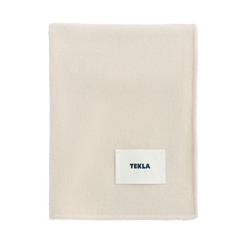Tekla - Lammwolle Decke | snow