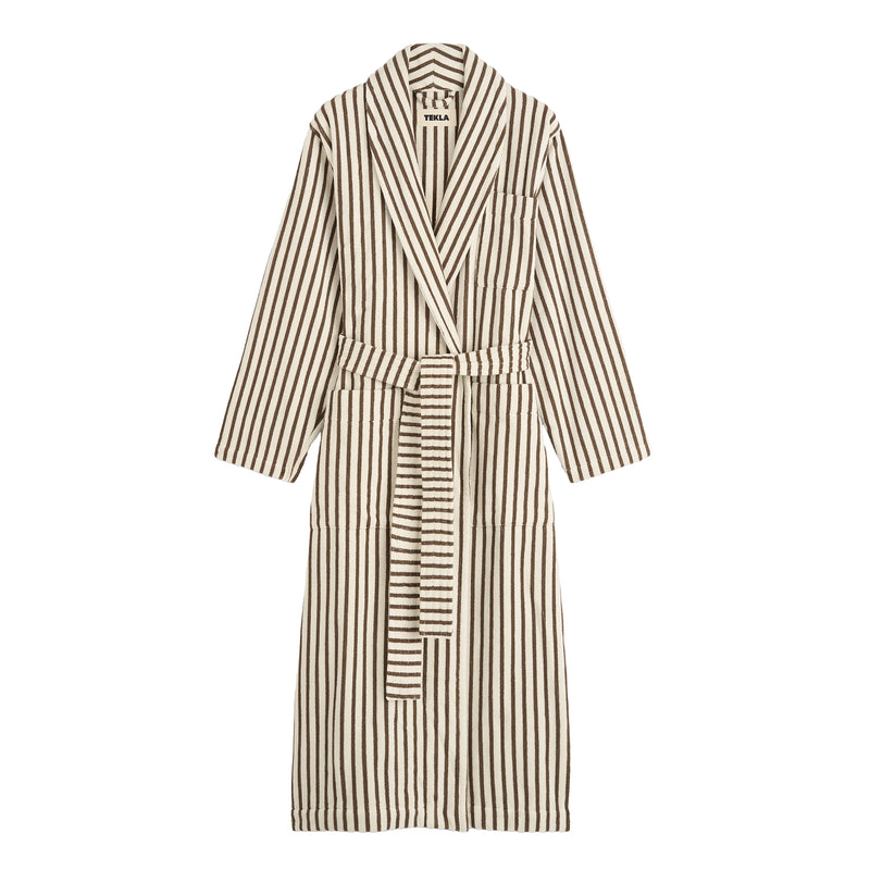 Tekla - Terry Classic Bademantel | L / Kodiak Stripes, M / Kodiak Stripes, S / Kodiak Stripes