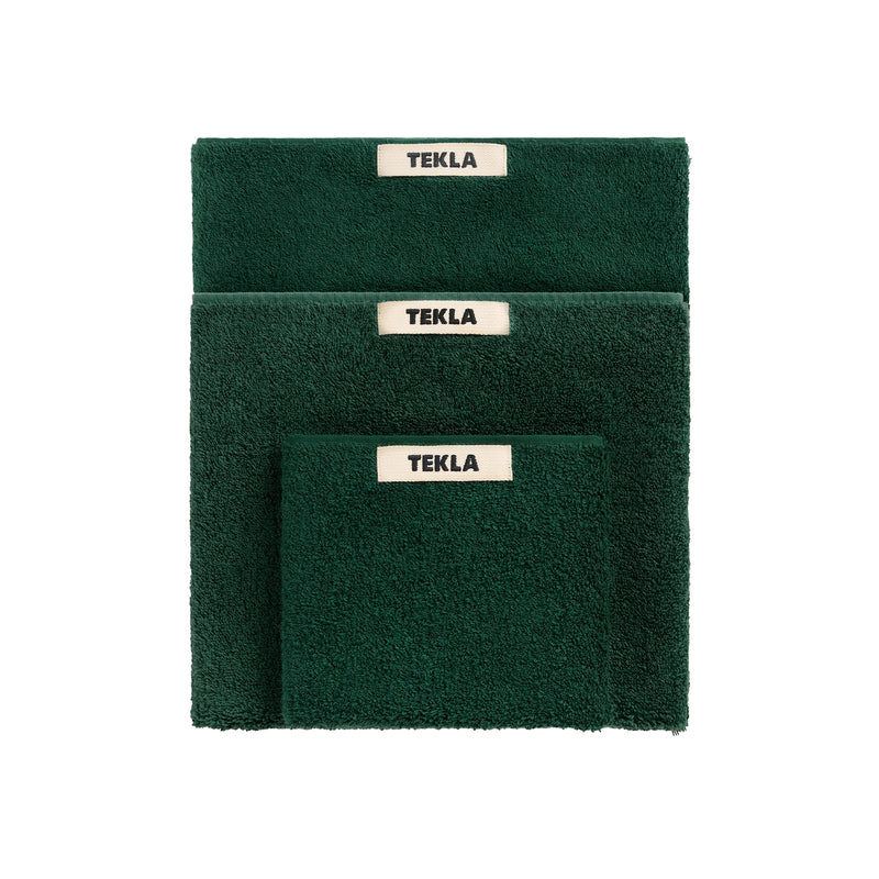 Tekla - Terry Handtuch | Badetuch (70 x 140 cm) / forest green, Gästehandtuch (30 x 50 cm) / forest green, Handtuch (50 x 90 cm) / forest green