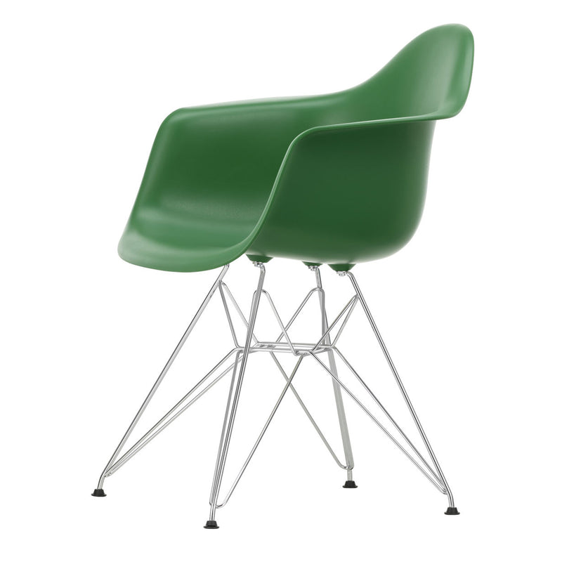 Vitra - Eames Plastic Armchair DAR RE | smaragd RE / verchromt