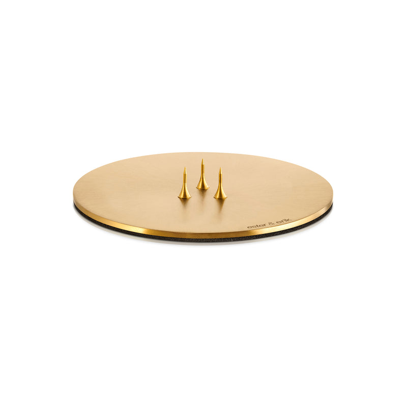 ester & erik - Kerzenteller, ⌀ 9 cm | gold / matt