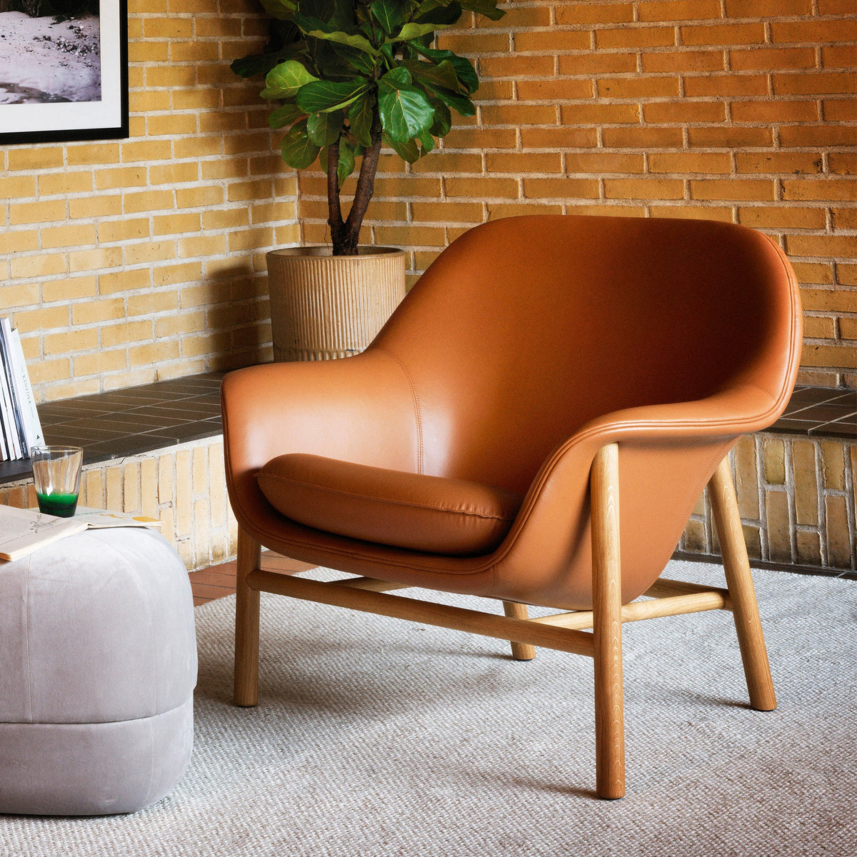Normann Copenhagen - Drape Lounge Chair | Ultra-leer 41574 / eiken