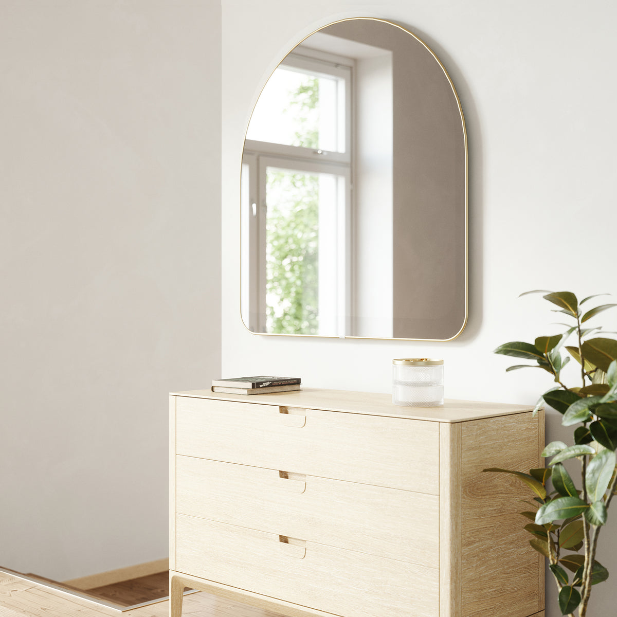 Umbra - Hubba Arched Wandspiegel | Messing