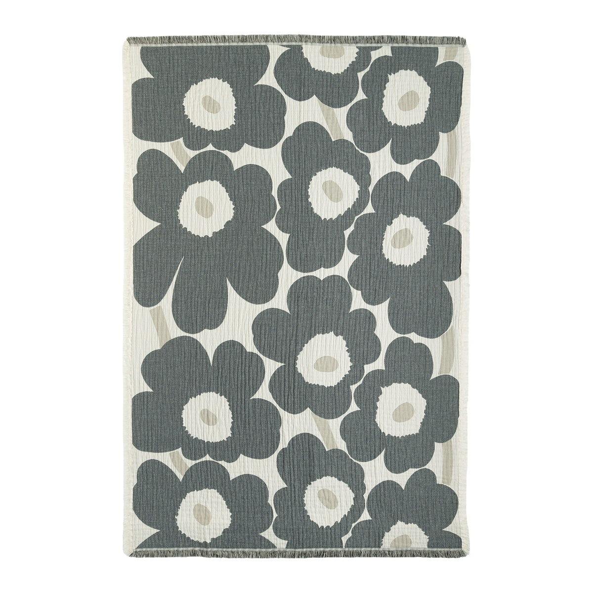 Marimekko - Unikko Decke | 150 x 220 cm / off-white/charcoal/sand