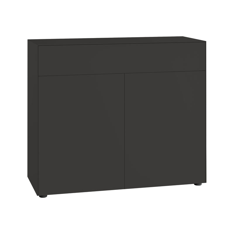 Piure - Nex Pur Box Kommode | mit Türen und Schubkästen / 120 x100 x 48 cm / graphit