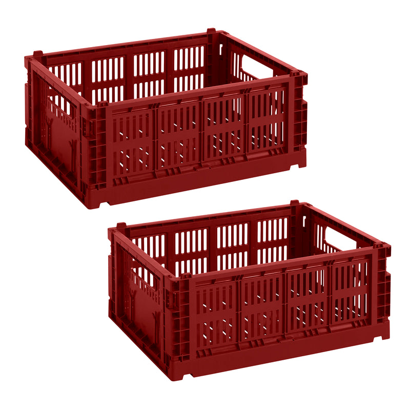 HAY - Colour Crate Korb-Set, burgundy (Exclusive Edition) | M