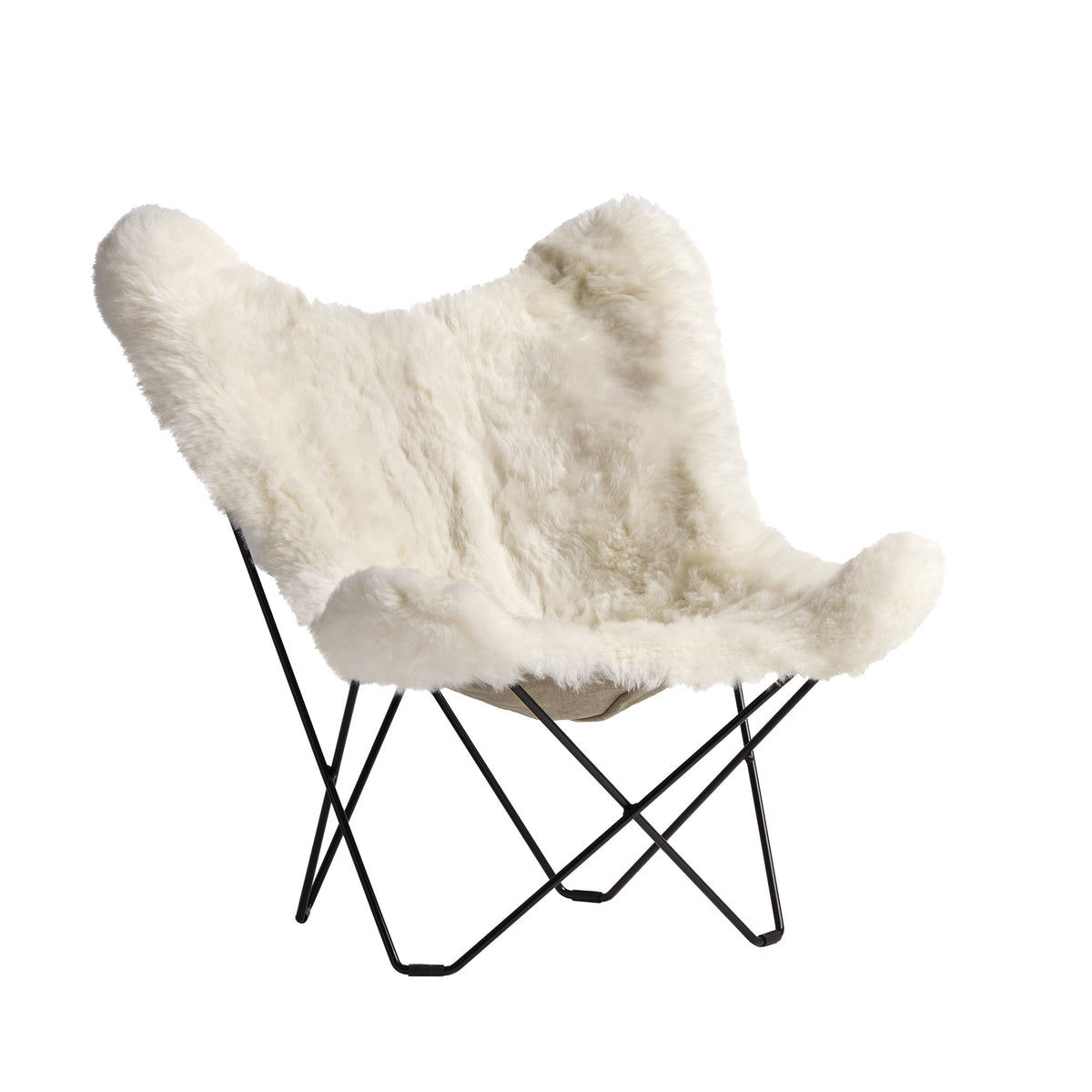 cuero - Iceland Mariposa Butterfly Chair | Schaffell geschoren