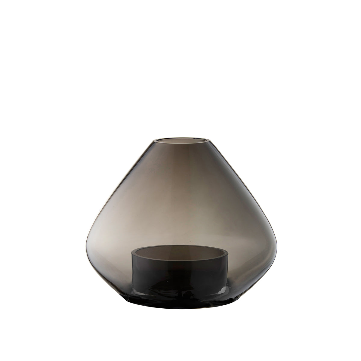 AYTM - Uno Windlicht und Vase | Ø 14,5 x H 11,5 cm / schwarz