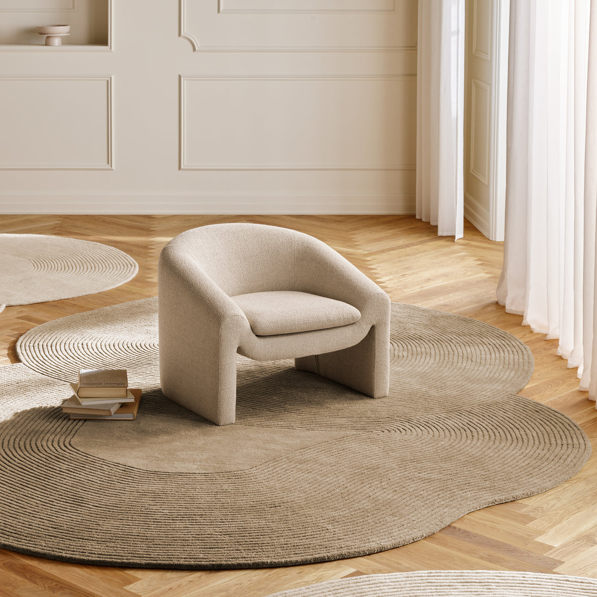 Bolia - Mielo Sessel | Linea sand, Nantes hellgrau, Nantes sand, Paza beige, Paza sand