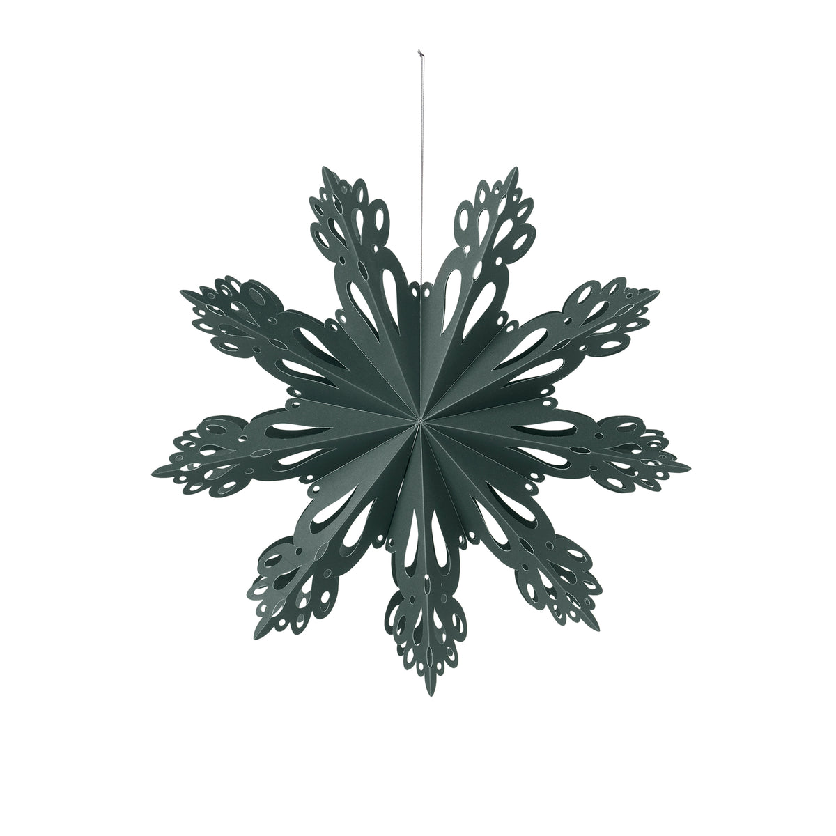 Broste Copenhagen - Christmas Snowflake Deko-Anhänger | Ø 30 cm / deep forest