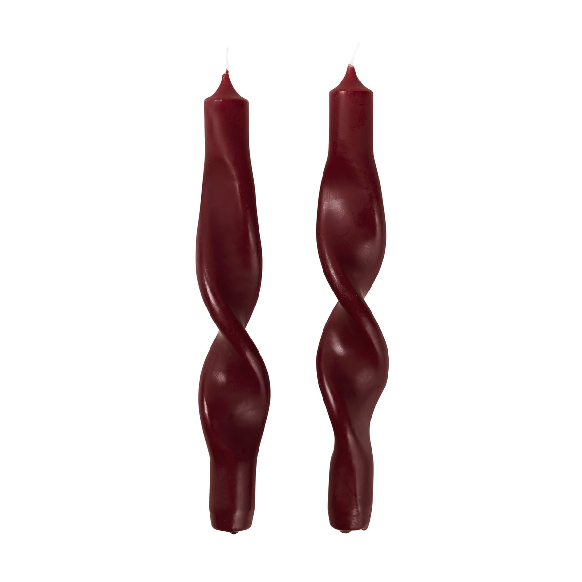 Broste Copenhagen - Twist Kerzen | burgundy