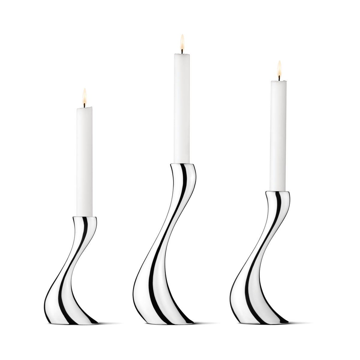 Georg Jensen - Cobra Kerzenleuchter | 3er-Set