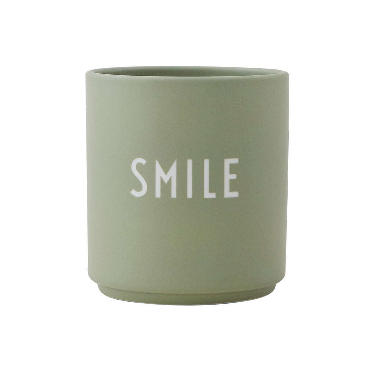 Design Letters - AJ Favourite Porzellan Becher | Smile / grün
