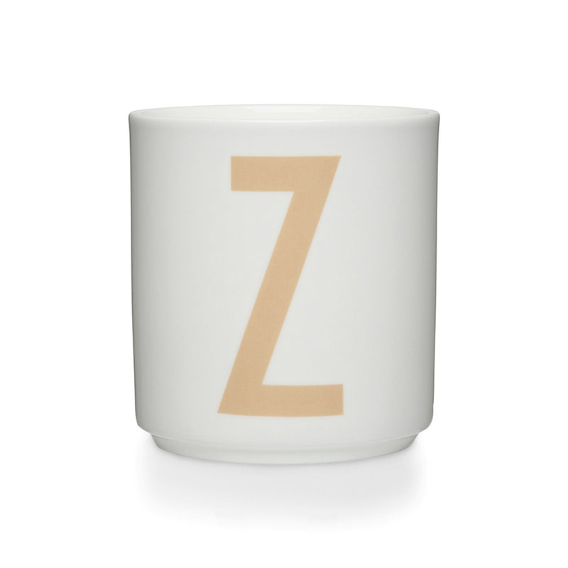 Design Letters - AJ Porzellan Becher A-Z | Z / beige/weiß