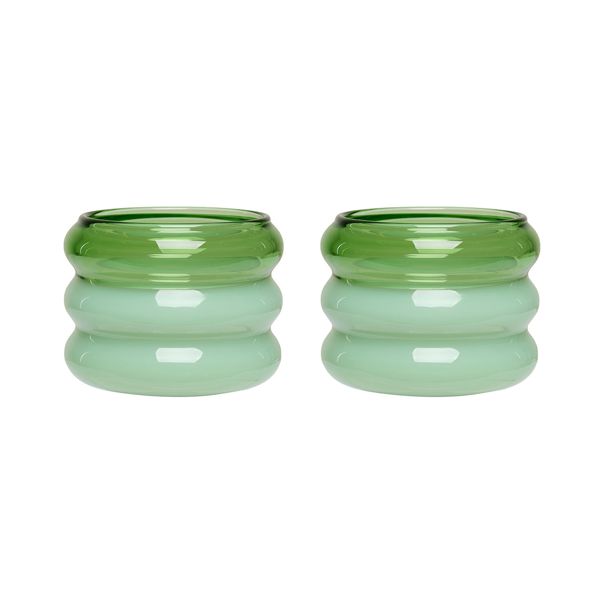Design Letters - Bubble Teelichhalter | grün/milky green