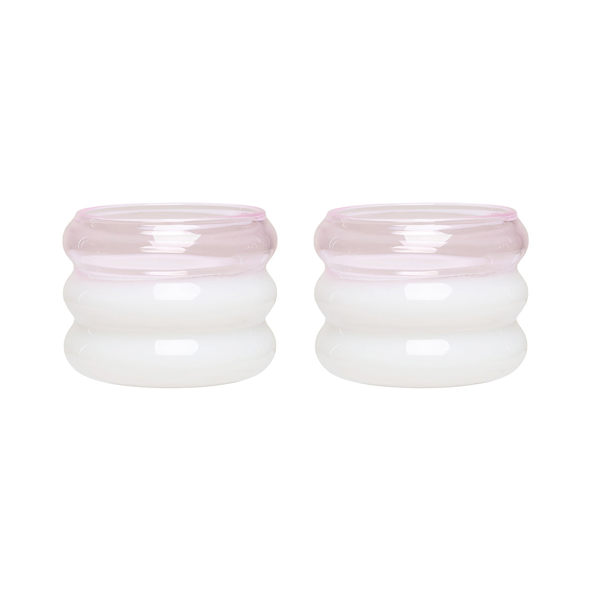 Design Letters - Bubble Teelichhalter | pink/milky white