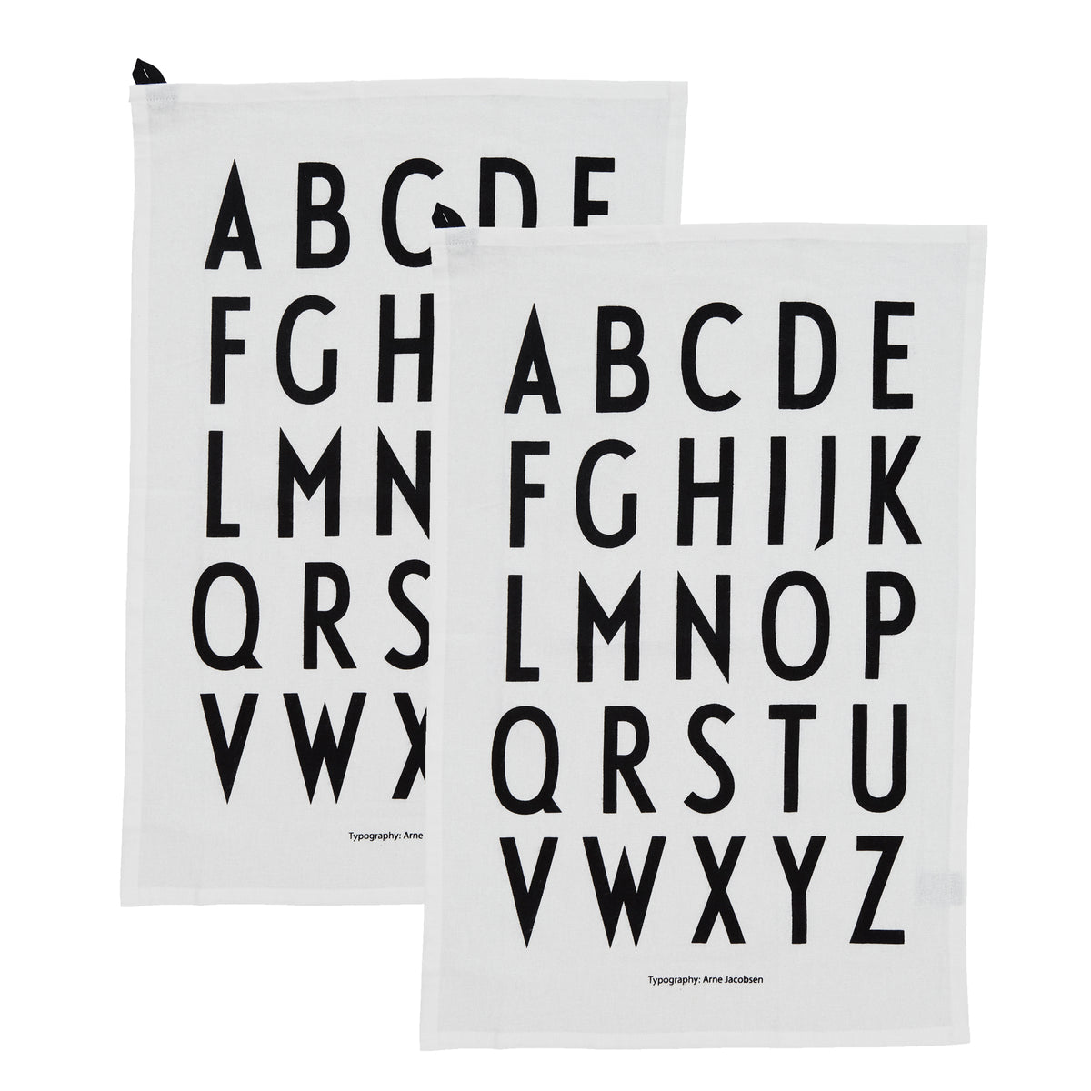 Design Letters - ABC Classic Geschirrtuch-Set | weiß