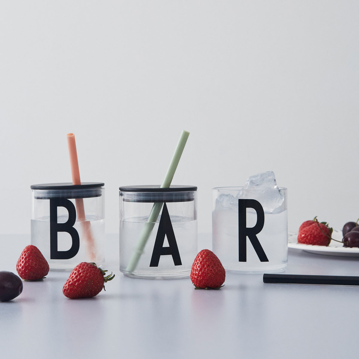Design Letters - Trinkhalm und Deckel zu AJ Kids Personal Trinkglas