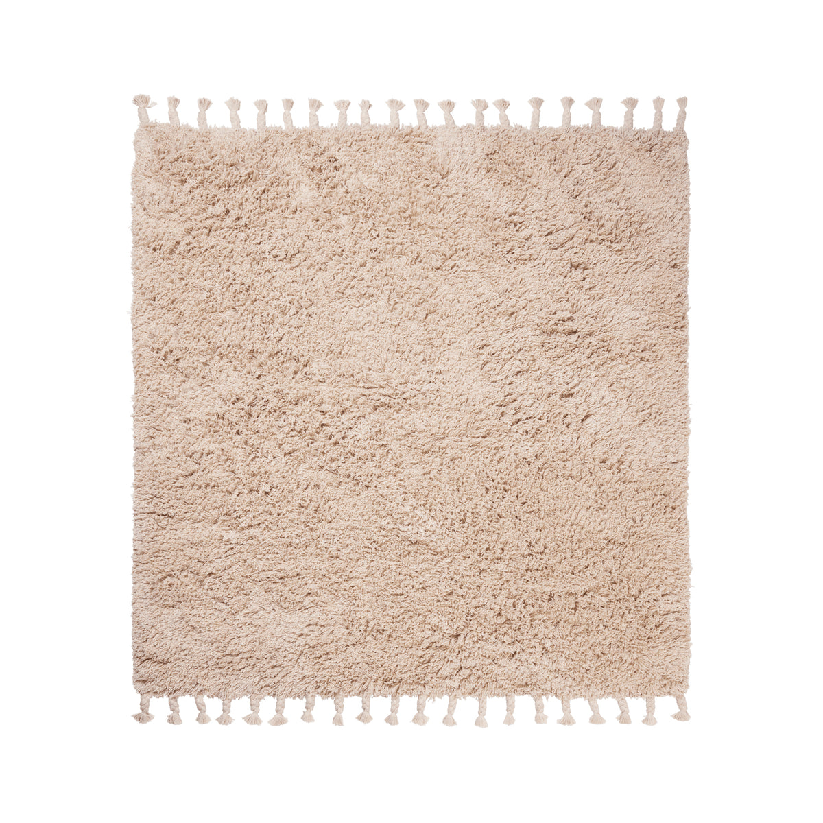 Ferm Living - Amass Hochflor Läufer | 140 x 140 cm / weiß