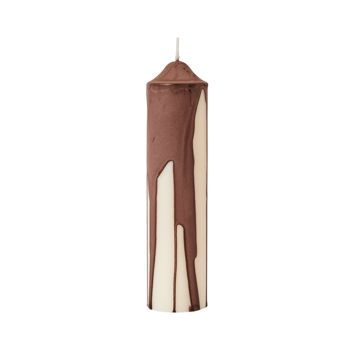 Ferm Living - Dryp Blockkerze | dark chocolate