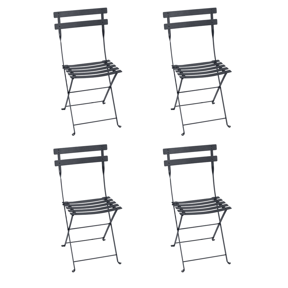 Fermob - Bistro Klappstuhl Metall (4er-Set) | 4er-Set / anthrazit
