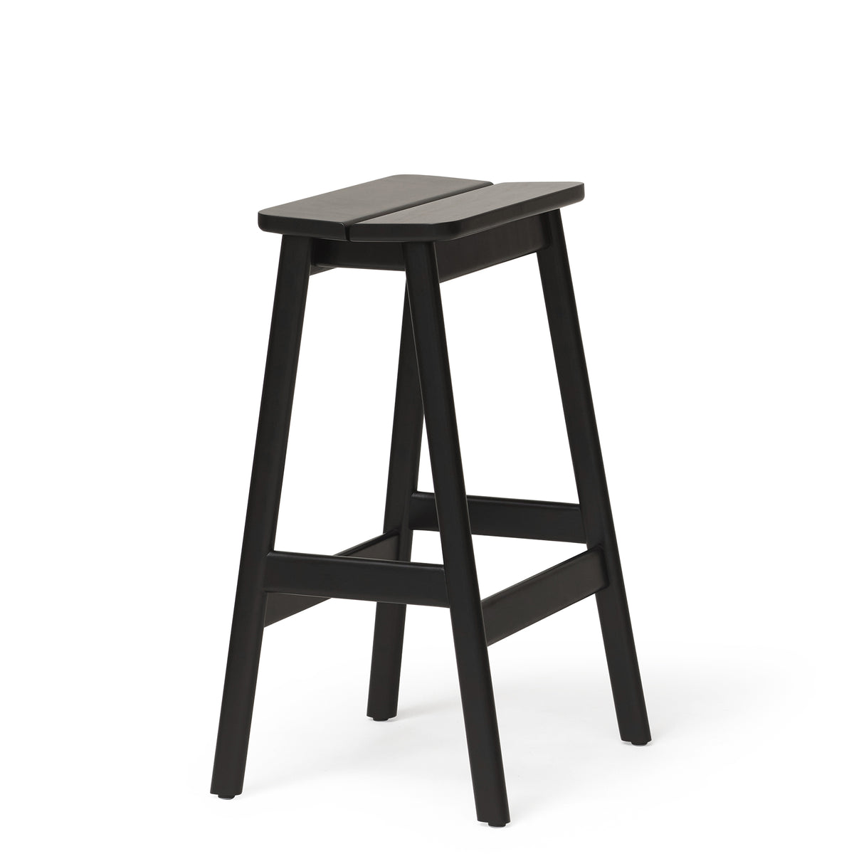 Form &amp; Refine - Angle Barhocker | Buche, schwarz gebeizt