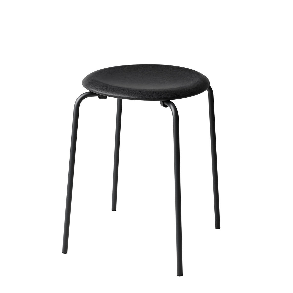 Fritz Hansen - Dot Hocker | Leder schwarz