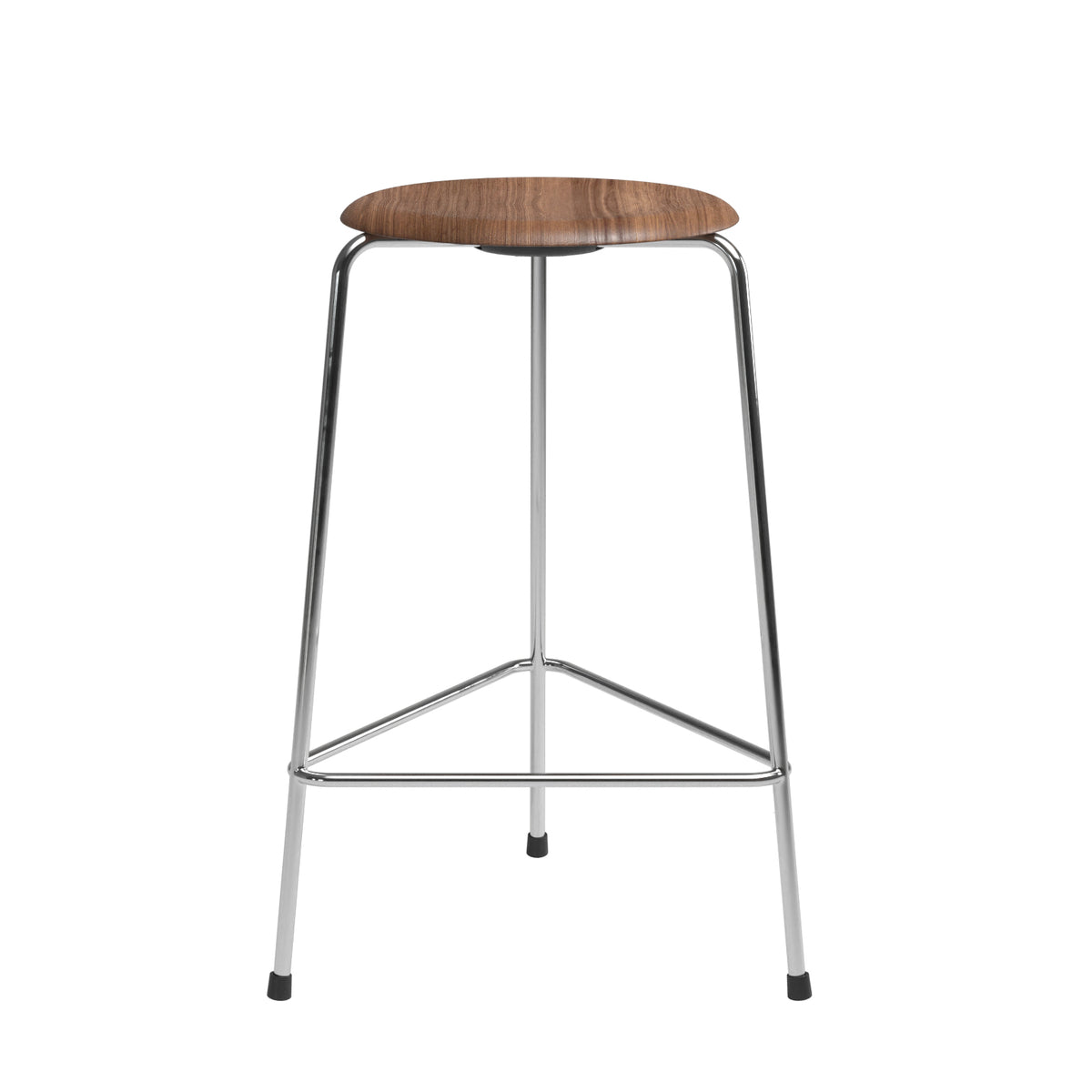 Fritz Hansen - Dot Barhocker | walnuss / H 65 cm / 3 Beine