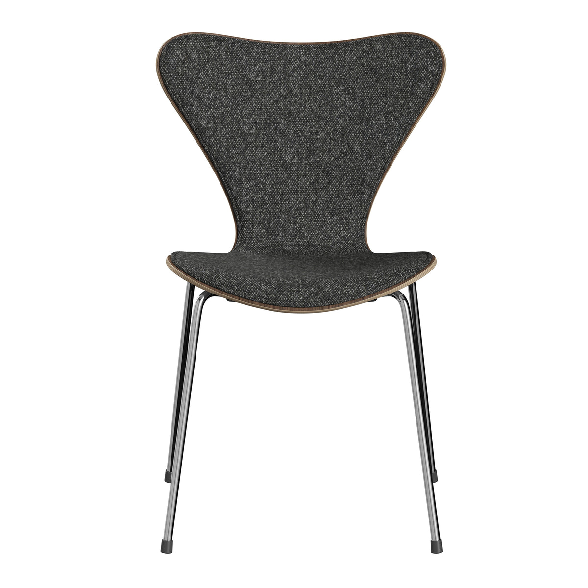 Fritz Hansen - Serie 7 Stuhl (Frontpolster) | Vanir granite brown (373) / ohne Armlehne, Leder Essential (moss green) / ohne Armlehne