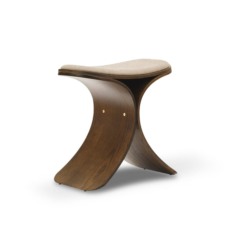 Gejst - Luno Hocker | dark oak / beige textile
