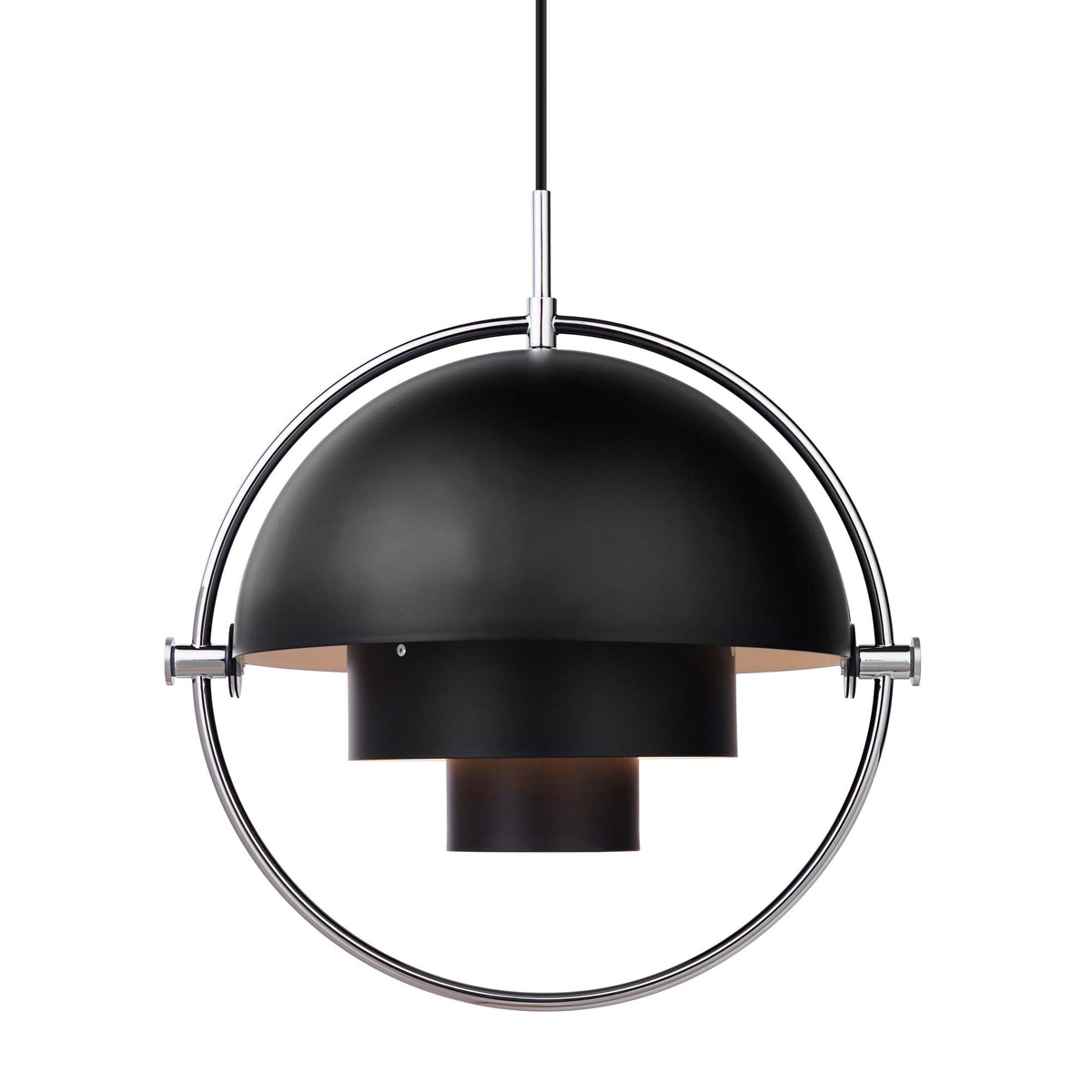 Gubi - Multi-Lite Pendelleuchte | Ø 36 cm / Chrom / schwarz