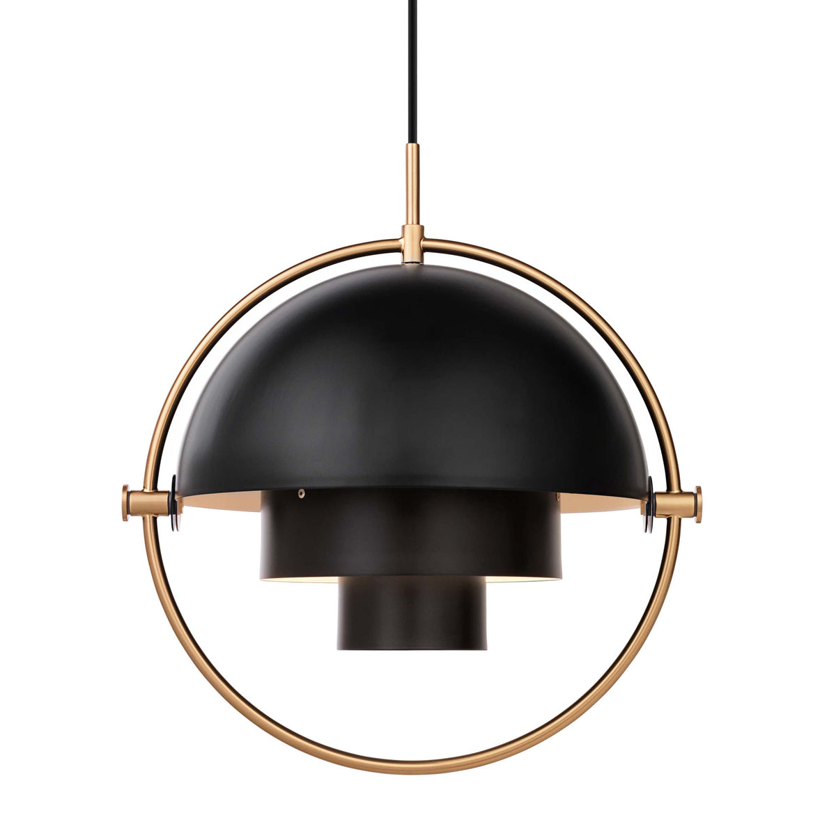 Gubi - Multi-Lite Pendelleuchte | Ø 36 cm / Messing / schwarz