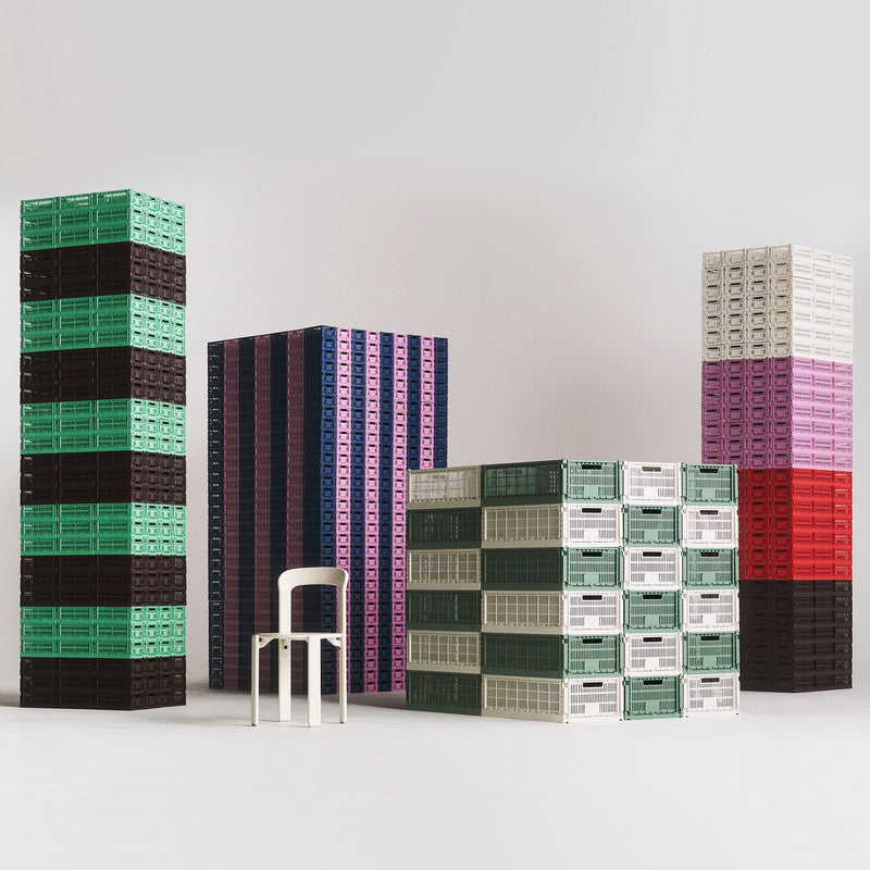 HAY - Colour Crate Korb M mit Deckel und Rollen