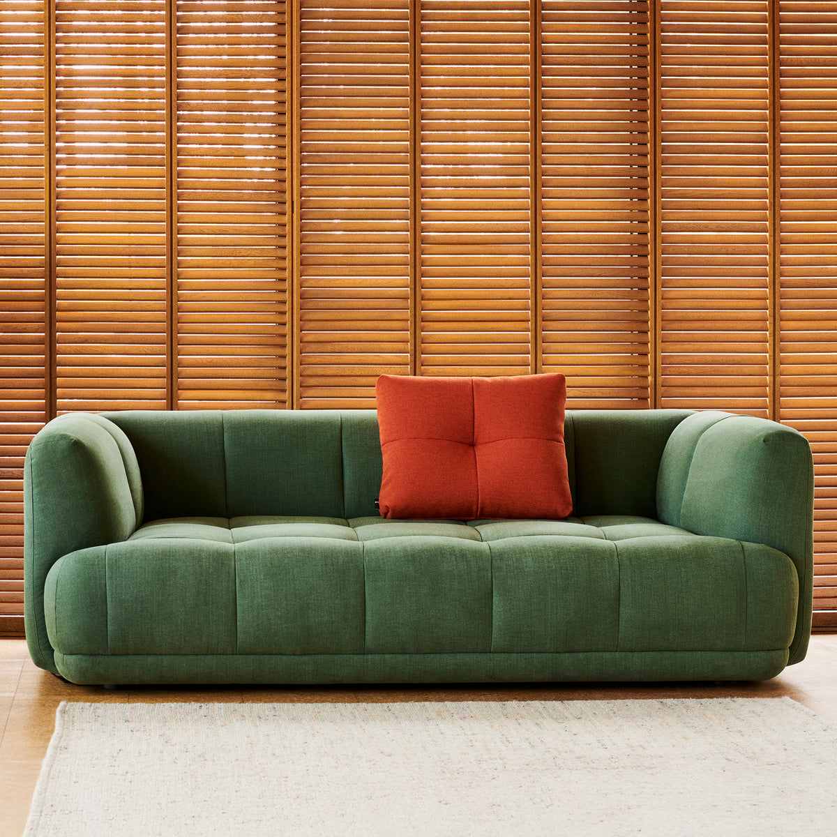 HAY - Quilton 2-Sitzer Sofa | Linara grün (100)