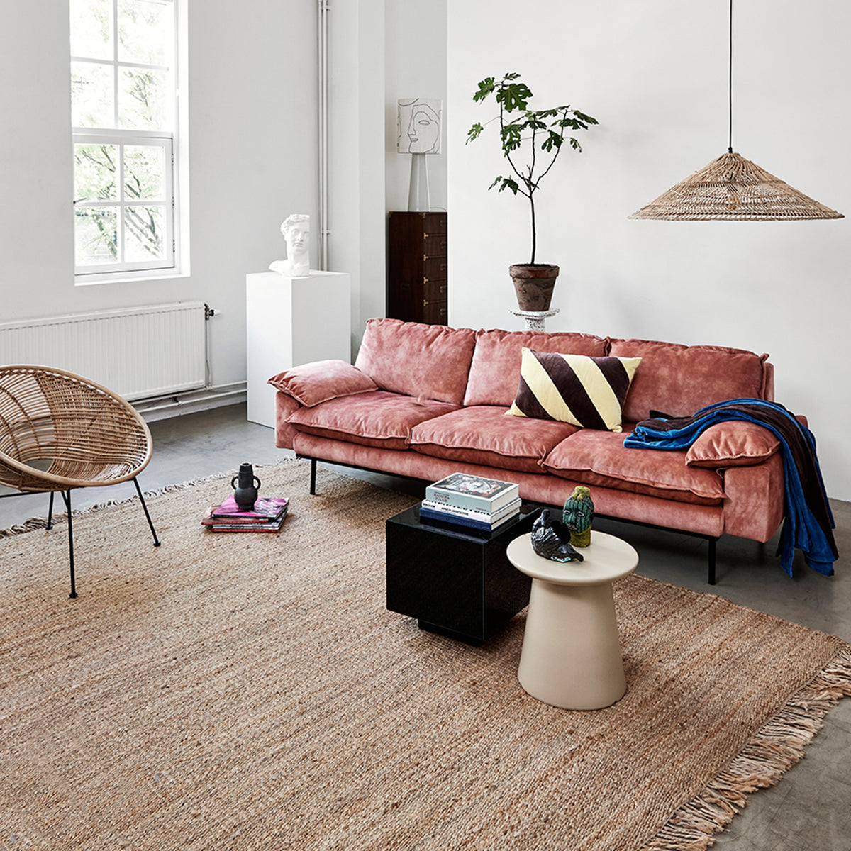 HKliving - Wicker Pendelleuchte