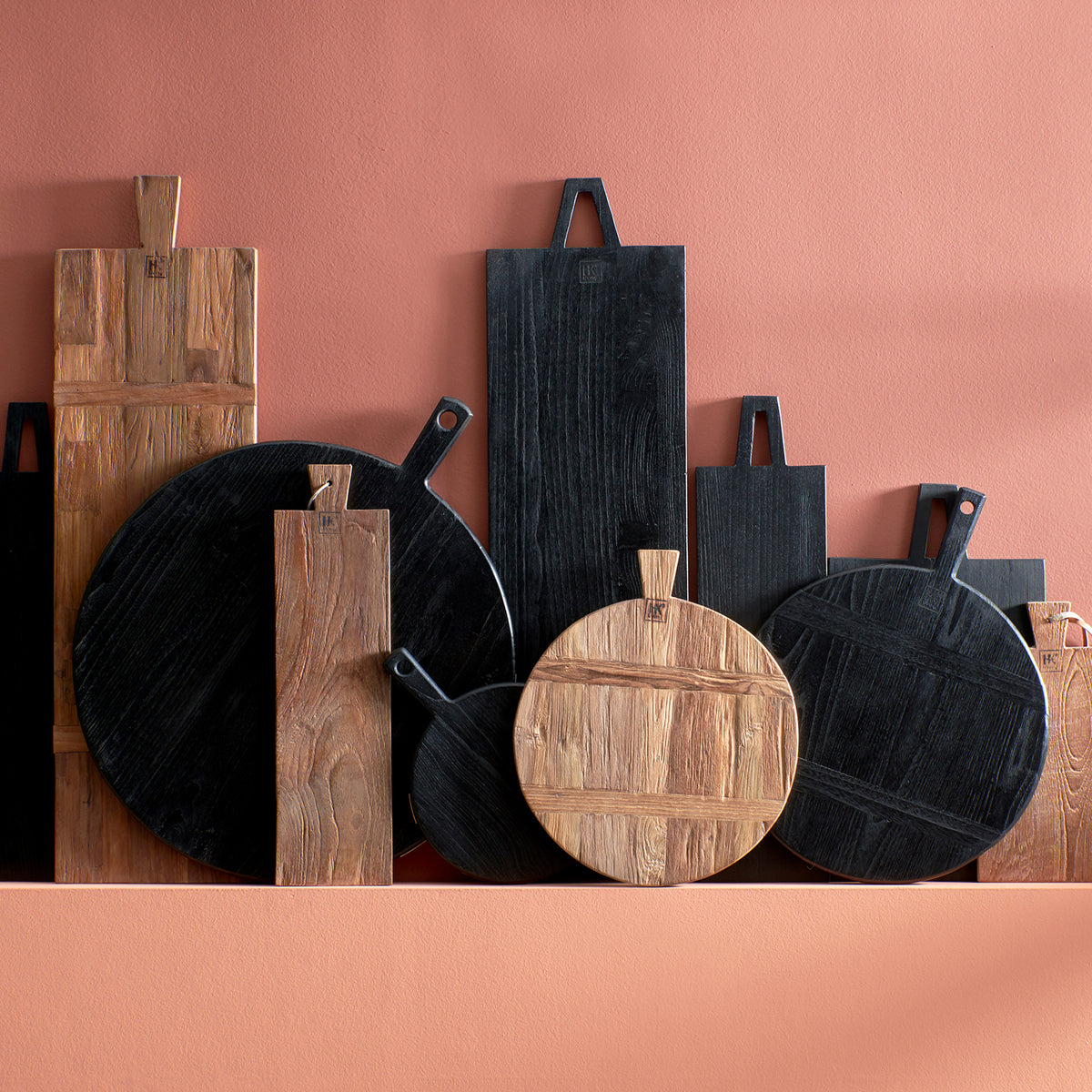 HKliving - Teak Servierbrett 3er-Set
