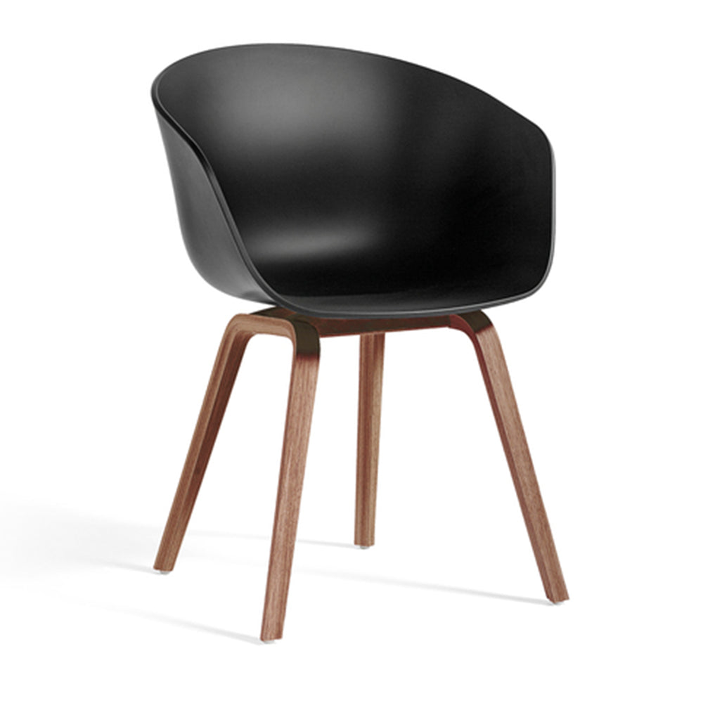 HAY - About A Chair AAC 22 | schwarz 2.0 / Walnuss lackiert