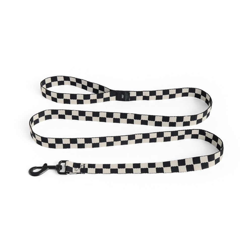 HAY - Dogs Hundeleine | flach / M/L / Check, schwarz / weiß
