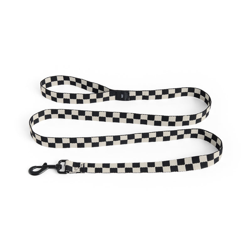 HAY - Dogs Hundeleine | flach / M/L / Check, schwarz / weiß