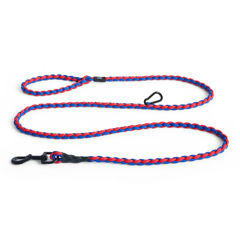 HAY - Dogs Hundeleine | geflochten / verstellbar / rot / blau