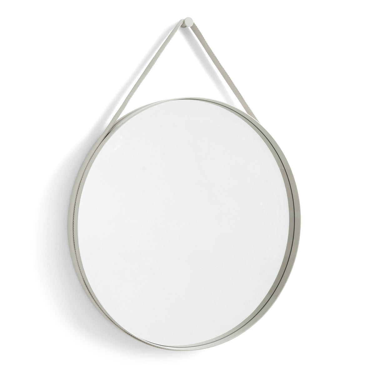 HAY - Strap Mirror | Ø 70 cm / light grey