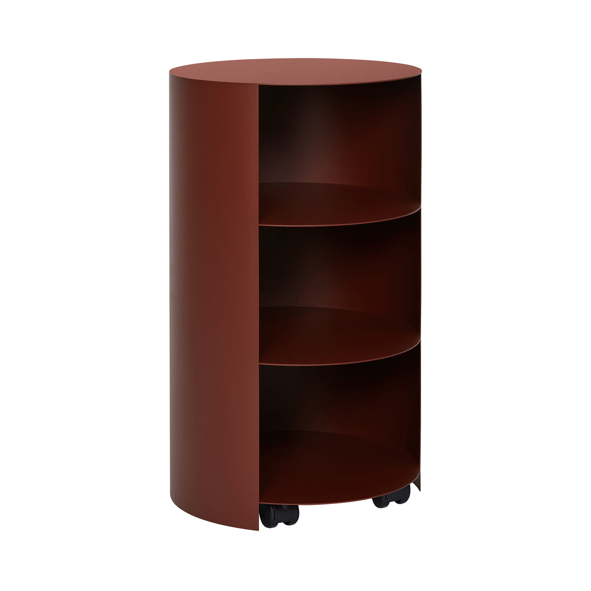 Hem - Hide Beistelltisch | pedestal / red brown textured