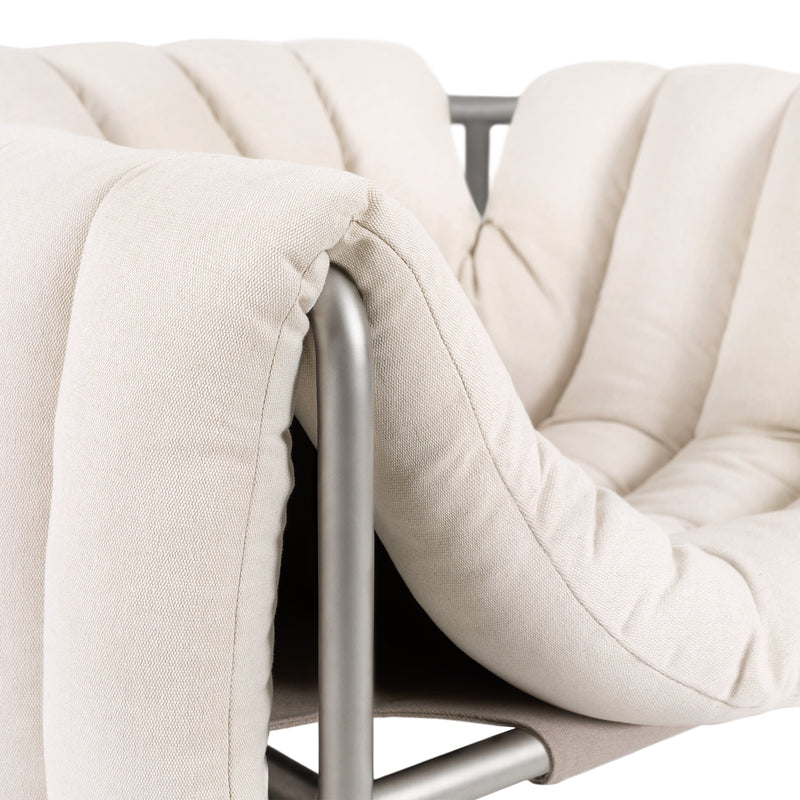 Hem - Puffy Lounge Chair | natural / stainless steel