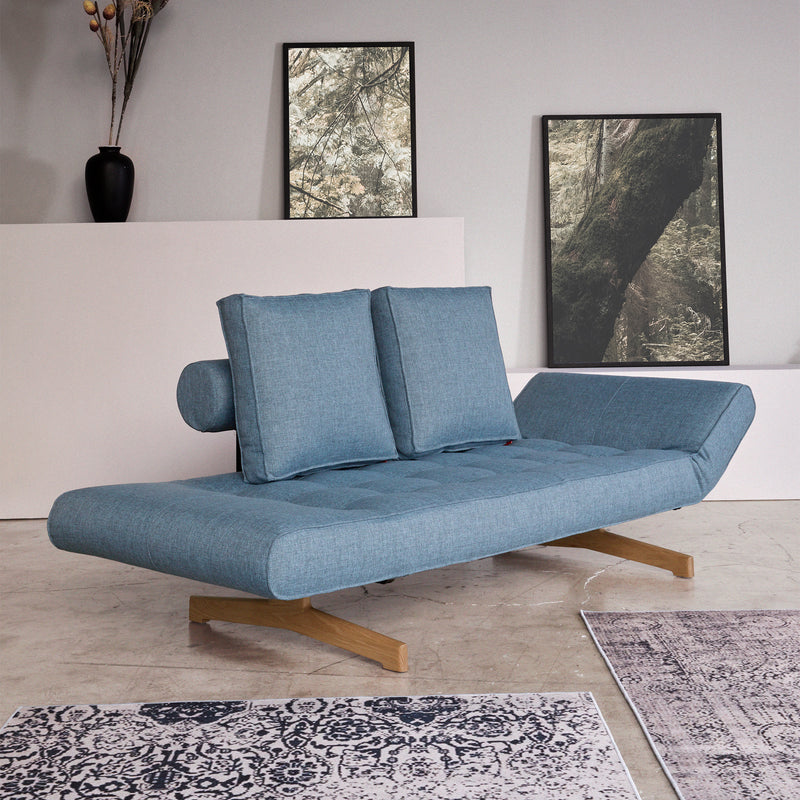 Innovation Living - Ghia Laser Tagesbett | Innovation Living Mixed Dance light blue (525) / Eiche