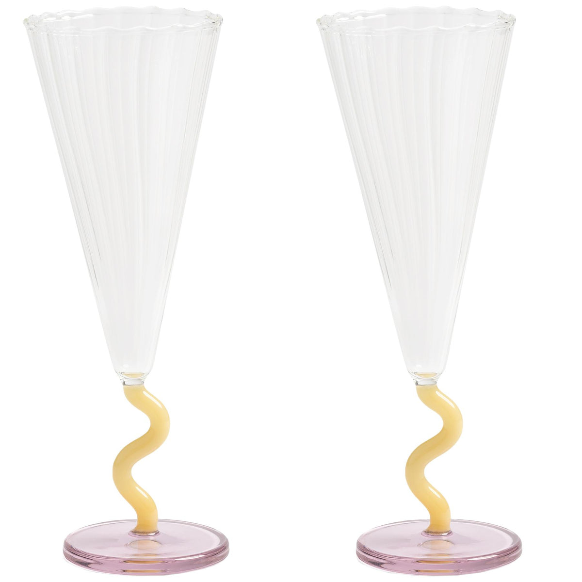 &amp;klevering - Flute Champagnerglas | caramel