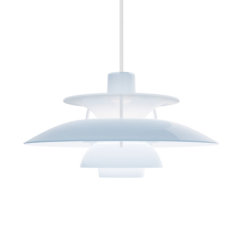 Louis Poulsen - PH 5 320 Opal Pendelleuchte | opal pale blue