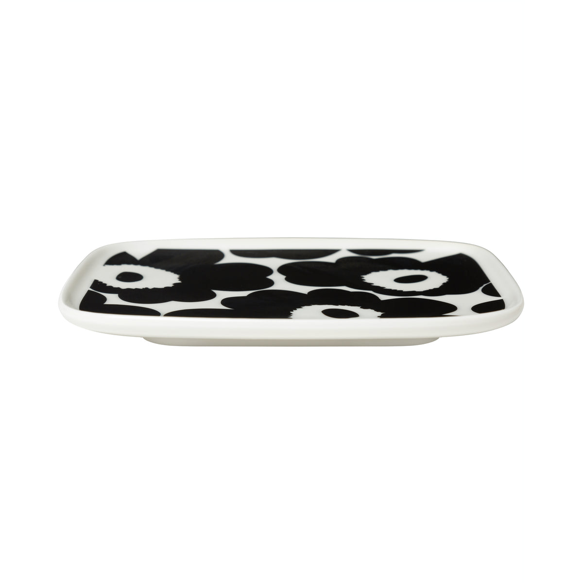 Marimekko - Oiva Unikko Servierplatte | schwarz/weiß