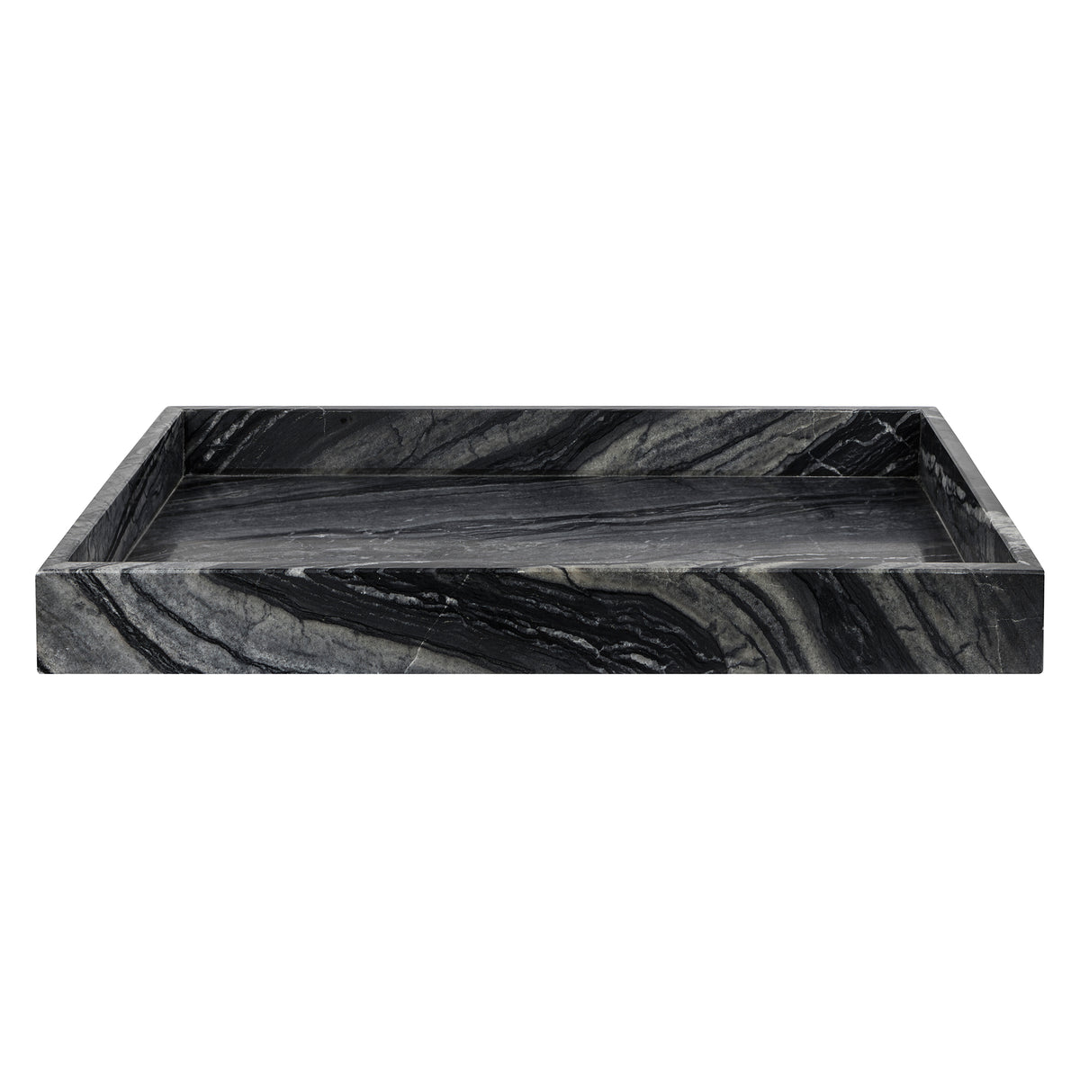 Mette Ditmer - Marble Tablett | 30 x 40 cm / schwarz/grau